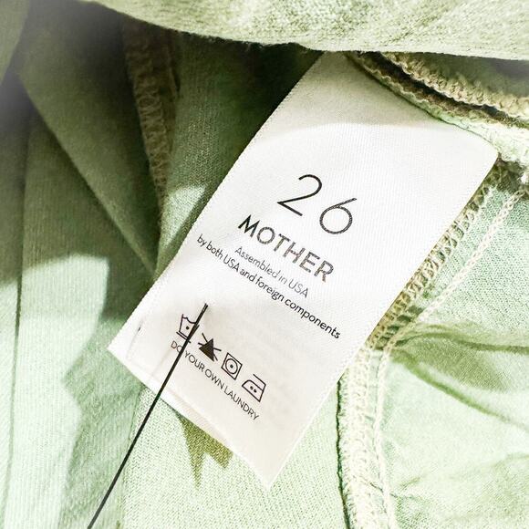 Mother The Ruffle Mini Skirt Loden Frost Denim Size 26 - Picture 5 of 8